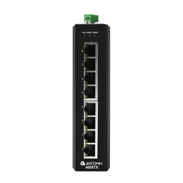 Avcomm 8-Port Unmanaged Industrial Ehternet Switches 10/100/1000 Mbits 8-Port 4008TX - main